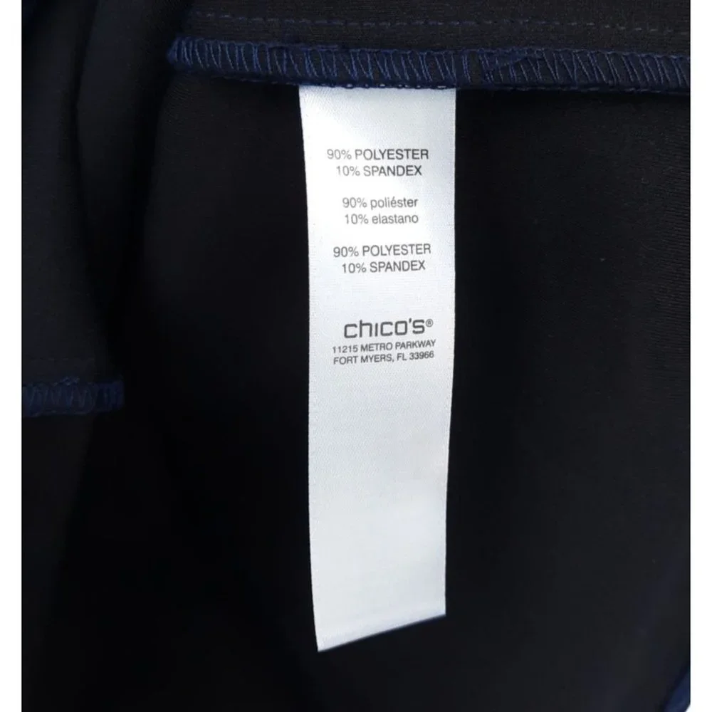 NEW Chico's Deep Navy Faux Suede Long Jacket Size 0 Small 4 Button Front Pockets_6